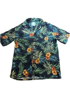 Banana Cabana Shirt Mens Medium 100% Silk Floral Short Sleeve Button Hawaiian - Image 1 of 4