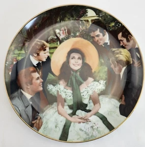 1988 Gone with the Wind Scarlett and Her Suitors Plate – 50th Anniversary - Picture 1 of 12