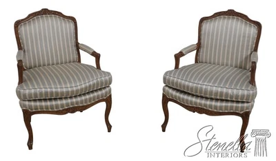 L70722: Pair BAKER French Louis XV Style Bergère Armchairs - Image 1 of 4
