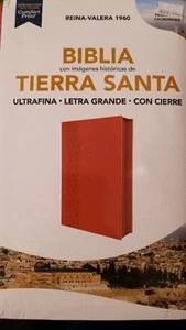 Biblia RV 60, Tierra Santa, Ultrafina, Letra grande, Leathersoft, Fucsia, - Imagen 1 de 1