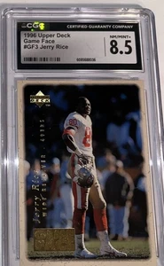 1996 Upper Deck Game Face Jerry Rice #GF3 HOF. CGC Graded 8.5 NM/Mint +. Q - Picture 1 of 2