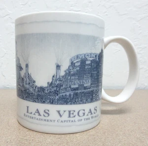 Large STARBUCKS LAS VEGAS Coffee Mug Blue White Architecture Series 2008 18 oz - Picture 1 of 12