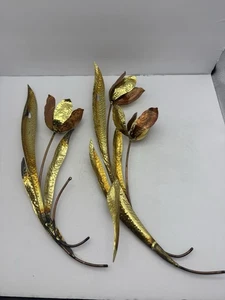 2 arte de pared de tulipán de metal MCM decorativo - Imagen 1 de 8