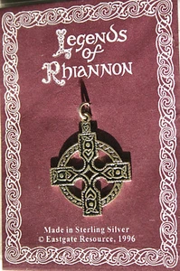 Amulett Anhänger Sterlingsilber Mittelalter Keltisches Kreuz Legends Rhiannon - Picture 1 of 2