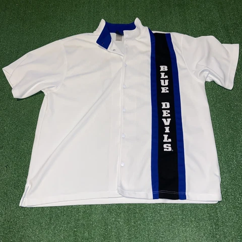 Y2K Champs Sports Duke Blue Devils Button Up Warm Up Jacket - Mens 3XL Cover