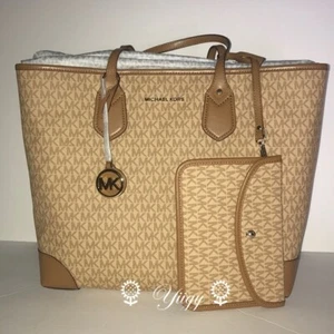 🙂 Michael Kors 🙂 🙂 MK Signature Eva Butternut Schultertasche Tasche Tasche 🙂 BB27 - Bild 1 von 9