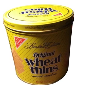 De colección 1987 Nabisco Original Wheat Thins Snack Cracker Lata 13oz Edición Limitada - Imagen 1 de 4
