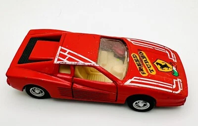 Vintage Ferrari Testarossa 1/43 Scale 4.5” Toy Speed Turbo Italian Car Mustache - Image 1 of 4