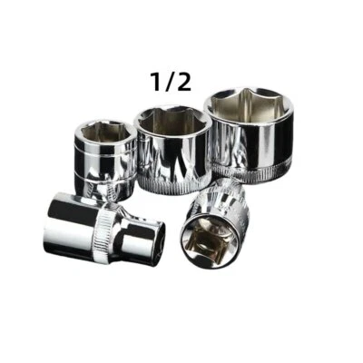 Socket or Set 1/2" Square Drive 8-32mm Shallow Hex Sockets Ratchet Spanner CR-V - Image 1 of 4