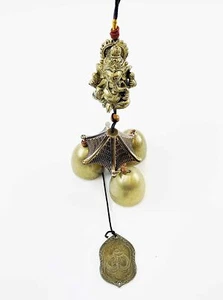 Yard Patio Decor Wind Chime Elephant Ganesha Hanging Bells Ornament Feng Shui - Picture 1 of 4