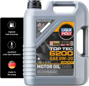 Top Tec 6200 0W-20 5L Fully Synthetic Engine Oil 20238 - Picture 1 of 12