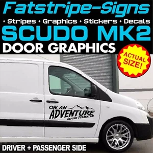 passend für FIAT SCUDO MK2 ADVENTURE TÜR GRAFIK AUFKLEBER DECALS WOHNMOBIL - Bild 1 von 2