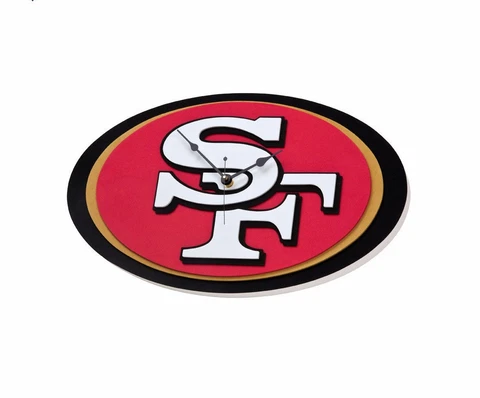 18" x 12" NFL Football San Francisco 49ers 3-D Foam Wall Clock - NEW! Cover