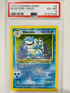 PSA 6 BLASTOISE 1999 Pokemon Base #2/102 Holo Card PSA 6 - Picture 1 of 10