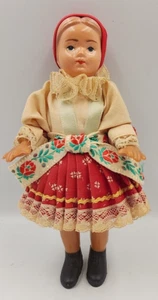 Poupée ancienne art populaire tchécoslovaque Lidova Tvorba 7 3/4" - Photo 1/8