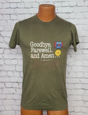 Vtg 1983 Screen Stars T-Shirt M*A*S*H Goodbye Farewell (Size S) Single Stitch - Image 1 of 4