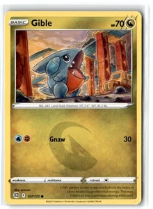 2022 Sword & Shield - Brilliant Stars Gible #107 Basic/Common - Picture 1 of 2