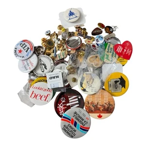 Vintage Mixed Lot of Collectible Pins, Badges & Buttons – Canada, Advertising, - Picture 1 of 11