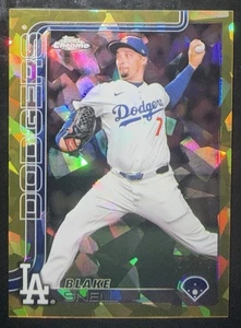 2025 Topps Chrome Sapphire Blake Snell /50 Gold Refractor Dodgers - Picture 1 of 2