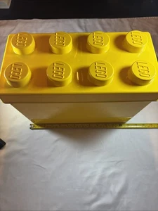 LEGO Estuche de Ladrillos de Almacenamiento 8 Pernos Grande Amarillo Contenedor Caja de Plástico Vacía 14x10 - Imagen 1 de 3