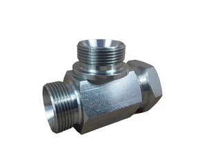 1.25" BSP Hydraulic Fitting Equal Female Swivel Male Tee M/M/F - Picture 1 of 3