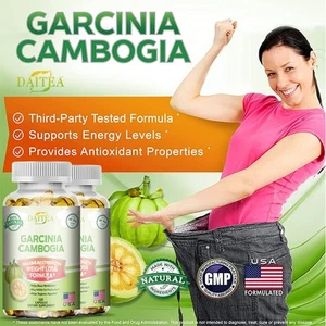 Weight Loss Garcinia Cambogia w Hydroxycitric Acid &Potassium, Fat Burner Pills - Picture 1 of 11