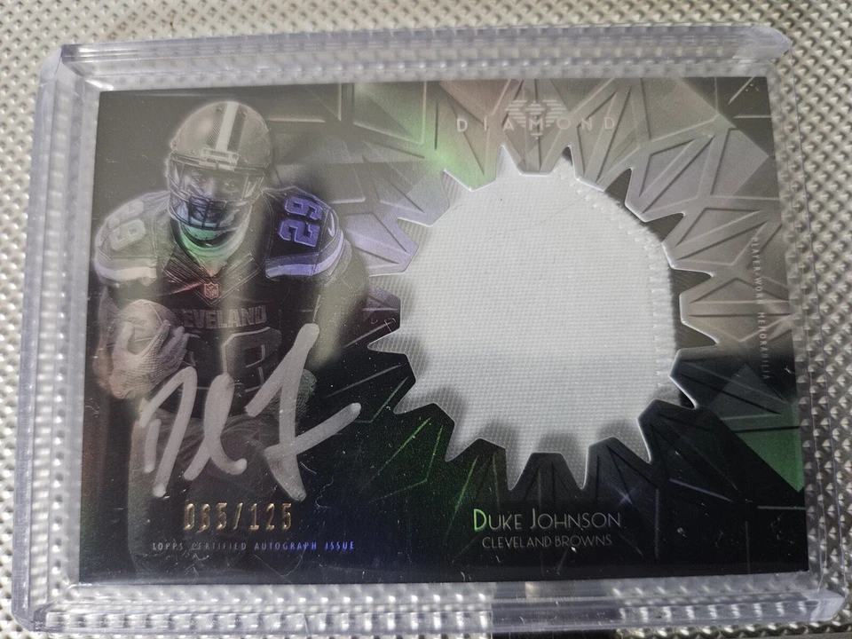 2015 Topps Diamond Rookie # RAJP-DJ Duke Johnson Jumbo Patch Auto /125 - Image 1 of 2