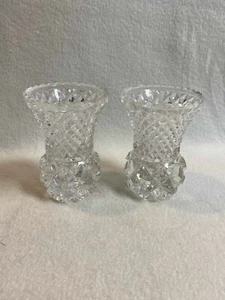 Vintage kleine passende Kristallglas Vasen - 2er Set - Bild 1 von 6