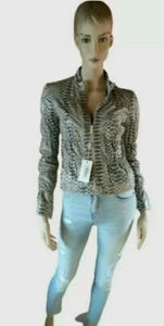Giubbino pelle donna Armani Collezioni T42 pelle Agnello Campionario - Picture 1 of 12