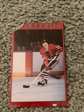 1990s Chicago Blackhawks Denis Savard Starline Hockey Poster Ad Display Card