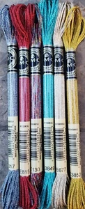 DMC Light Effects Embroidery Floss Set #E815 E3849 E3852 E677 E130 E317 1 each - Picture 1 of 1