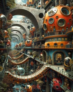 Whimsical Worlds: Bizarre and Eccentric 8x10 Art Prints to Amaze 68431042 - Picture 1 of 1