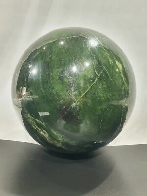 Nephrit Jade XXL Jumbo Kugel 41,7kg 30cm Ø AAA Qualität Interior Design - Bild 1 von 4