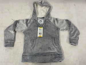 Member's Mark SOFT Cuddly Plush FROSTED CHARCOAL Pullover Hoodie Kids Size 5/6 - Picture 1 of 6
