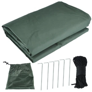 3x3m Zeltplane Wasserdicht Camping Zelt Tarp Regen Sonnen Schutz für Hängematten - Bild 1 von 10