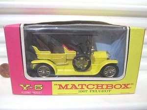 Lesney Matchbox Models of YESTERYEAR Y5 YELLOW 1907 PEUGEOT No Front Seat Bead - Picture 1 of 11