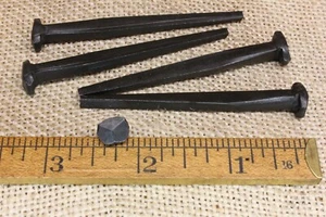 2 1/2" Rosehead 5 Nails Square Wrought Iron Spikes Antique Decorative 2.5" - Picture 1 of 6
