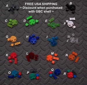 Game Boy Color GBC Set Of Buttons - Pick Color!  NEW COLORS AVAILABLE! US Seller - Picture 1 of 19