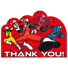 Power Rangers Ninja Steel Party Supplies Thank You Cards 8ct. - Picture 1 of 3