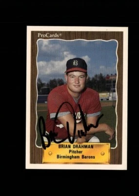 Brian Drahman Birmingham Barons 1990 ProCards authentic autographed card - Image 1 of 2