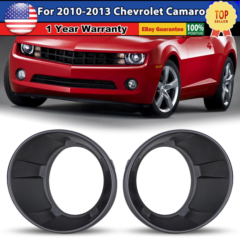 Fog Light Bezels For 2010 2011 2012 2013 Chevrolet Camaro Lamp Trim Covers Pair Foto 1 de 4