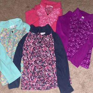 Girls Columbia Fleece 3/4 Zip Lot Of 4~ size Small 7/8 - Picture 1 of 5