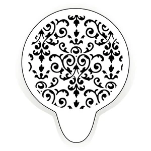 Damask Craft Stencil Home Decorating Baroque Patterned Glass Fabric Plastic - Picture 1 of 4
