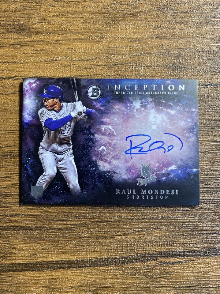 2016 Bowman Inception #RA-RM Raul Mondesi novato autografado no cartão Royals Dominican - Imagem 1 de 2