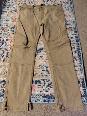 Pantalones de mezclilla de pierna recta de cultura moderna para hombre - tostados, 34x30 Foto 1 de 4