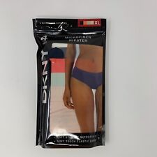 DKNY 4p Soft Stretch Microfiber Hipster Underwear XL Ink Coral Sage Ballerina