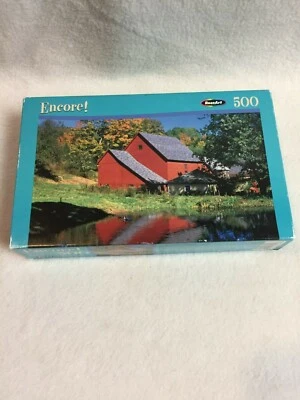 Vintage Encore Jigsaw Puzzle-500 Pieces-North Pomfret, Vermont/Red Barn-Sealed - Image 1 of 4