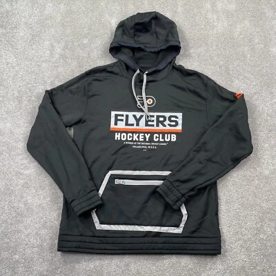 Adidas NHL Philadelphia Flyers Club Hockey Sudaderas con Capucha Sudadera Talla M Negra Foto 1 de 4
