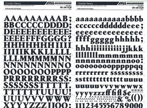 Transferencias MECANORMA #417 Letterpress A3, Fuentes Vintage CLAUSTRO PESADO 15mm - Imagen 1 de 2