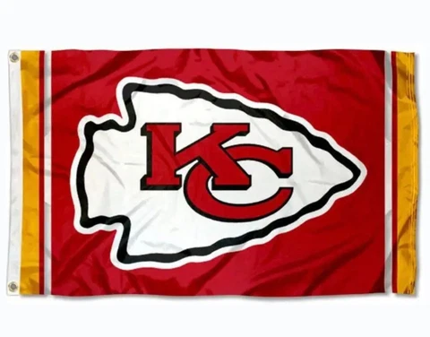 Kansas Pro Football Team Flag 3 x 5 Tailgate Flag Mancave Football Banner Cover